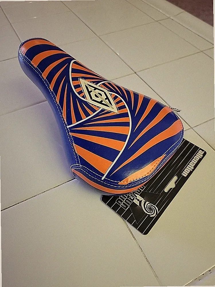 Alienation Psycho BMX - Orange/Blue 140mm Width Vinyl Faux Leather