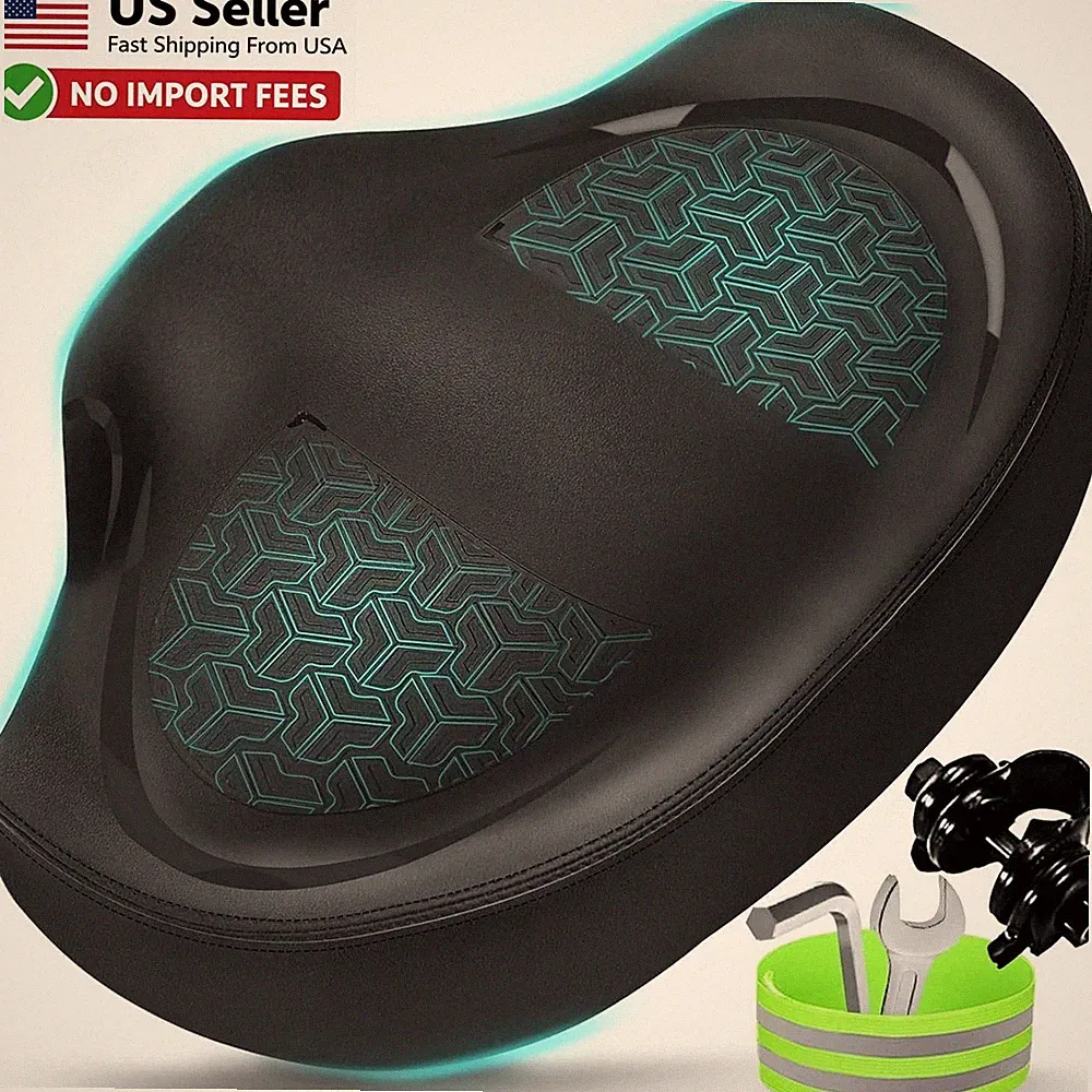 Bicycle Seat, Oversized Saddle for Peloton, Exercise, Electric, Cruiser bikes