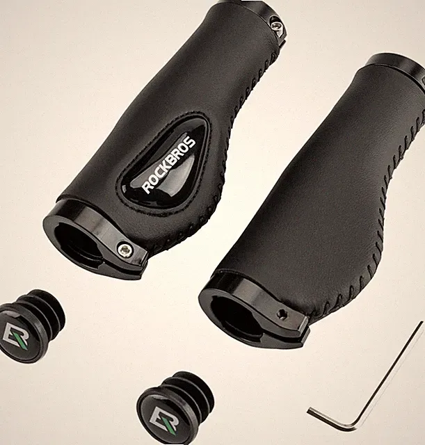 Bike Handle Grips Ergonomics Design Soft Gel Dual Lock on Bicycle Handlebar Grip