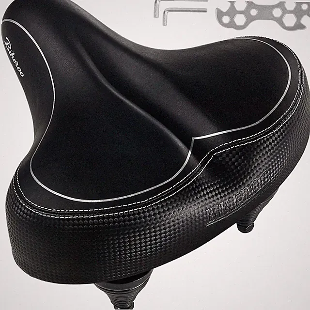 Bikeroo Wide Cruiser Saddle - Comfort Seat Fits Indoor & Outdoor Bicycles - S...