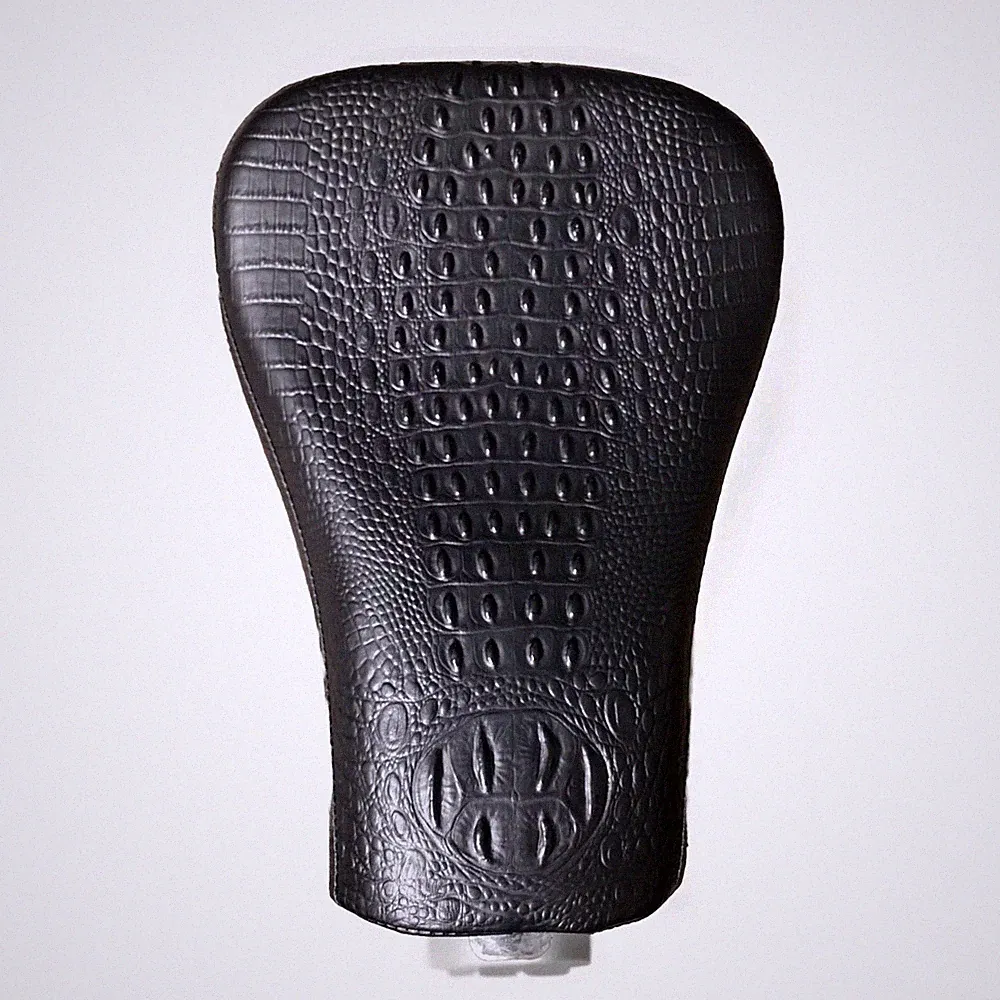 Black Alligator Faux Leather Bicycle MotorCycle Seat Custom Bike Cruiser Chopper