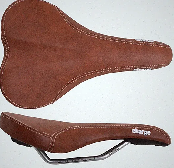 Charge Bikes Ladle Women's Bike Saddle - CrMo Rails, Synthetic Leather, Comfort