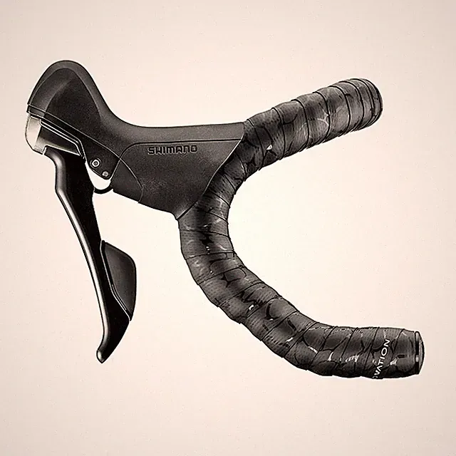 Ciclovation Leather Touch Handlebar Tape, Magma Blk/Ash