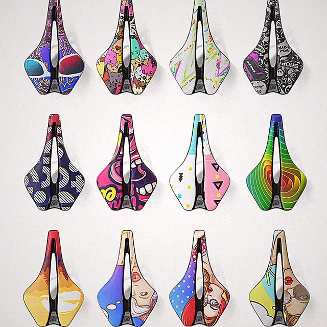 ENLEE Cool MTB Comfortable Seat Cushion PU Leather Road Bike Breathable Saddle