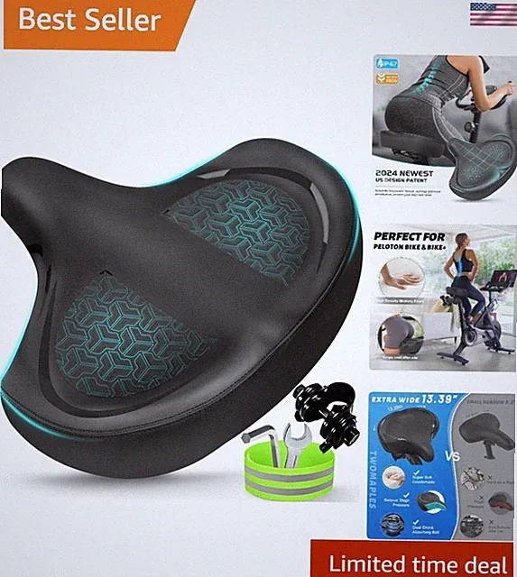 Extra Wide Bicycle Seat with Breathable Leather - Perfect for All Bike Types