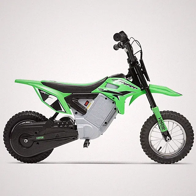 HPR 350 Dirt Bike 24V Electric Motorcycle in Green for Kids