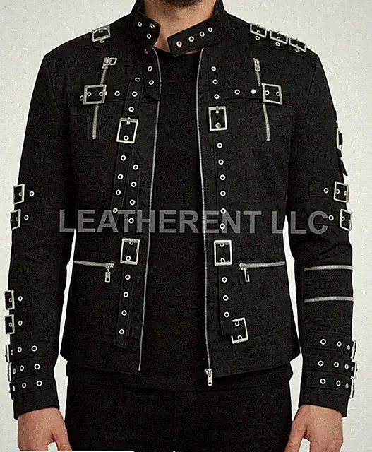 Inspired Michael Jackson Bad Tour Stage Style Cosplay Leather Jacket | ALL SIZES