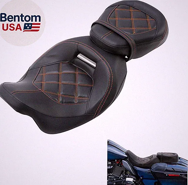 Low-Profile Driver Passenger Two up Seat Fit for Harley CVO Road King Street Gli