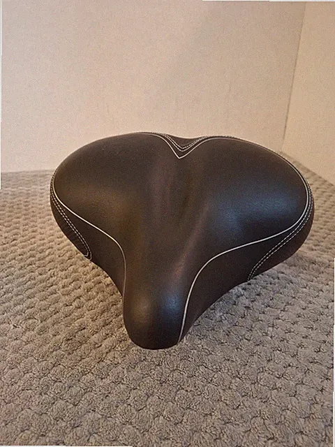 New Bike Seat Saddle Large Cushioned Comfort Hybrid, Cruiser, Sealed In Package