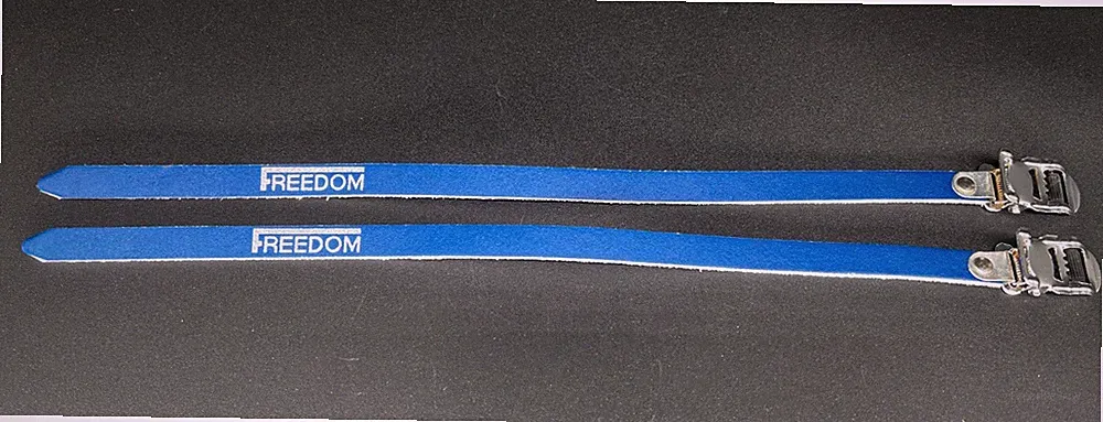 NOS Faux Leather Toe Straps/Road Bike/Mountain/MTB/Fixie/Vintage Bicycle/BLUE