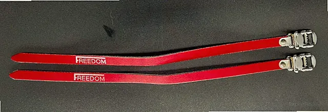NOS Faux Leather Toe Straps/Road Bike/Mountain/MTB/Fixie/Vintage Bicycle/RED