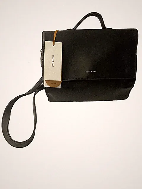NWT Matt & Nat Phi Commuter Black Crossbody Bag Vegan Leather Bike Bag Handbag