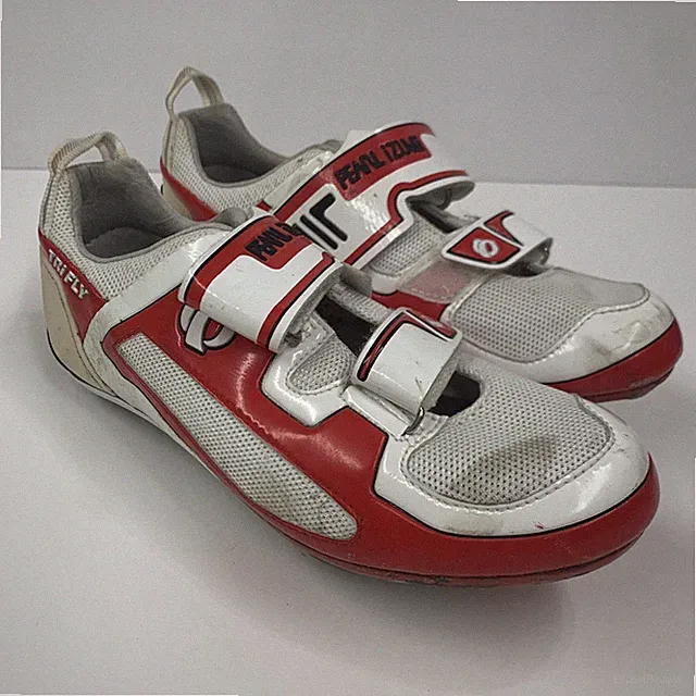 Pearl Izumi Tri Fly Red White Carbon Cycling Shoe Cleats Women's EUR 39 size 8