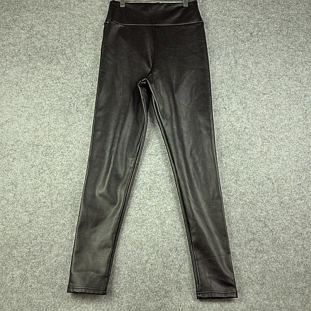 Robert Matthew Faux Leather Pants Womens M Pull On Lined Skinny City Whimsigoth