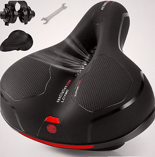 Sillín de Bicicleta de Gel Ergonómico de Ruta - Asiento Impermeable para Hombre