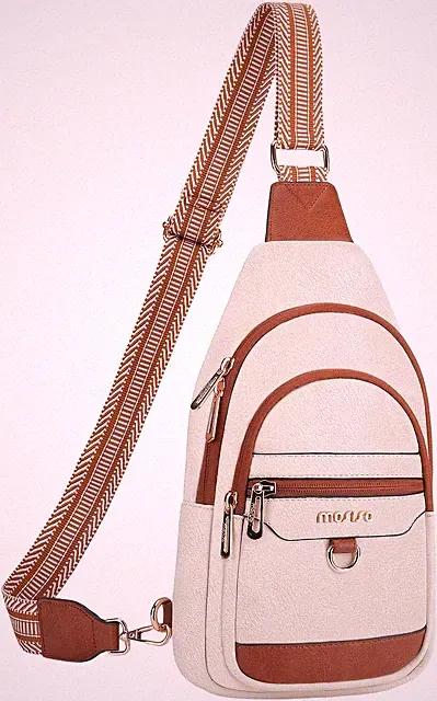 Small Sling Bag for Women, Leather Crossbody Bags Purses for Travel, Fanny Pack