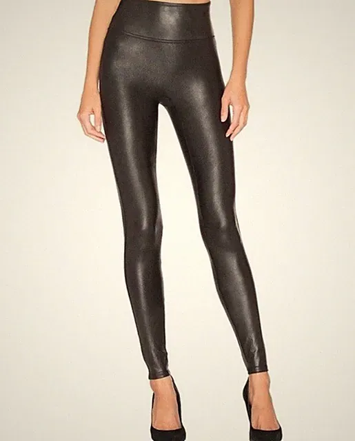 Spanx Faux Leather Leggings Black XS Extra Small
